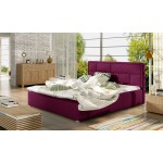 Επενδυμένο κρεβάτι Maestra-200 x 200 -Βυσσινί