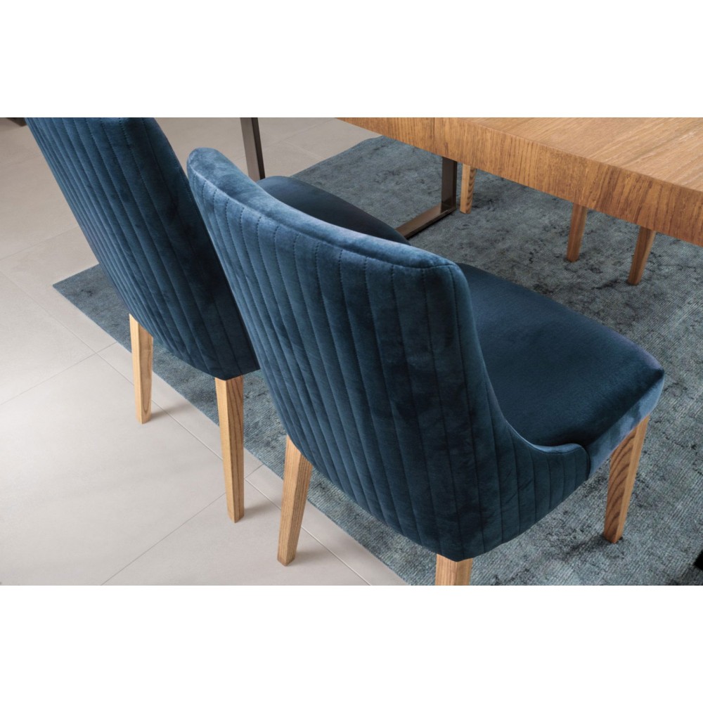 Καρέκλα Korina-Μελί - Μπλε Σκούρο