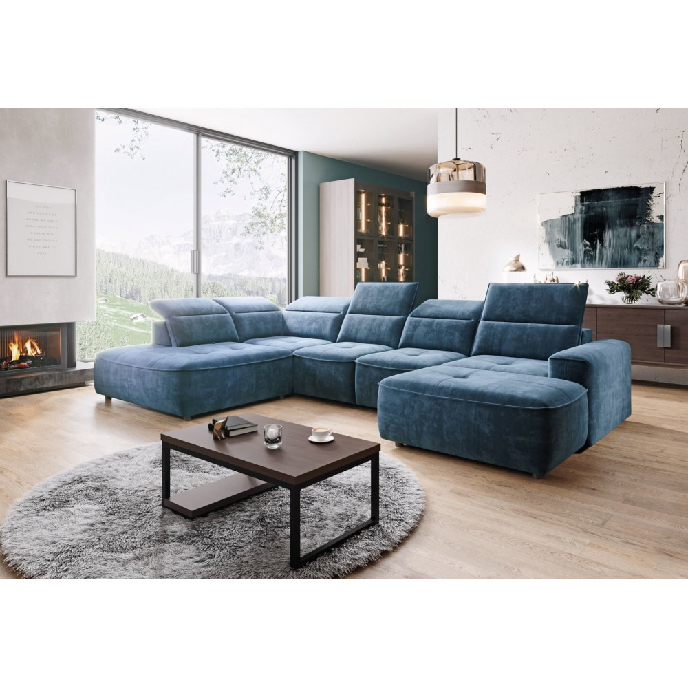 Γωνιακός καναπές Cenedra Plus 376x182x81