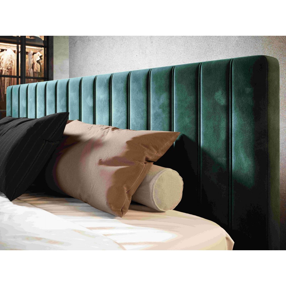 Επενδυμένο κρεβάτι Margo-140 x 200-Prasino