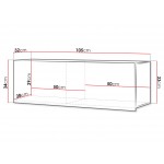 Κρεμαστό οριζόντιο ντουλάπι Calabrini  105x32x35