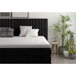 Επενδυμένο κρεβάτι Melantha με στρώμα και ανώστρωμα-140 x 200-Mauro