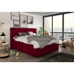 Επενδυμένο κρεβάτι Melantha με στρώμα και ανώστρωμα-160 x 200-Kokkino