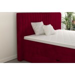 Επενδυμένο κρεβάτι Melantha με στρώμα και ανώστρωμα-160 x 200-Kokkino