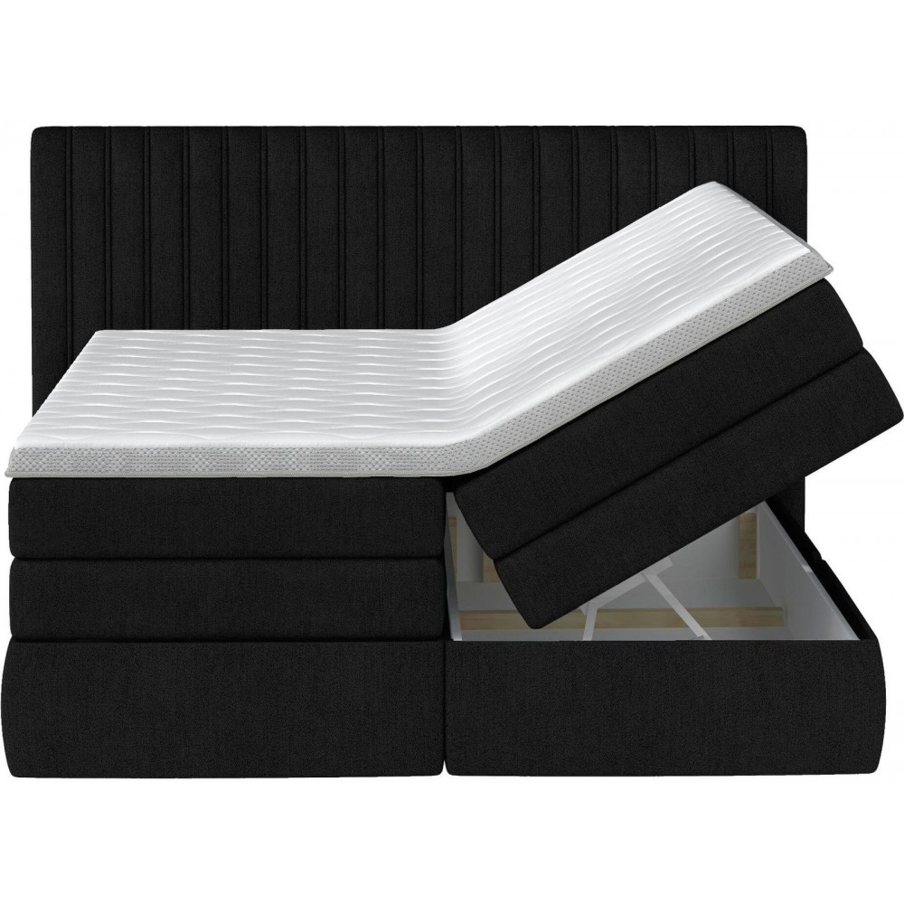 Επενδυμένο κρεβάτι Melantha με στρώμα και ανώστρωμα-180 x 200-Mauro