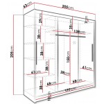 Ντουλάπα συρόμενη Aris με καθρέπτη mini
