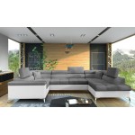 Γωνιακός καναπές Motta-Δεξιά-Leuko-Gkri