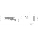 Γωνιακός καναπές Pallase-Δεξιά-Galazio