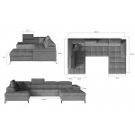 Γωνιακός καναπές Galeano-Δεξιά-Anthraki