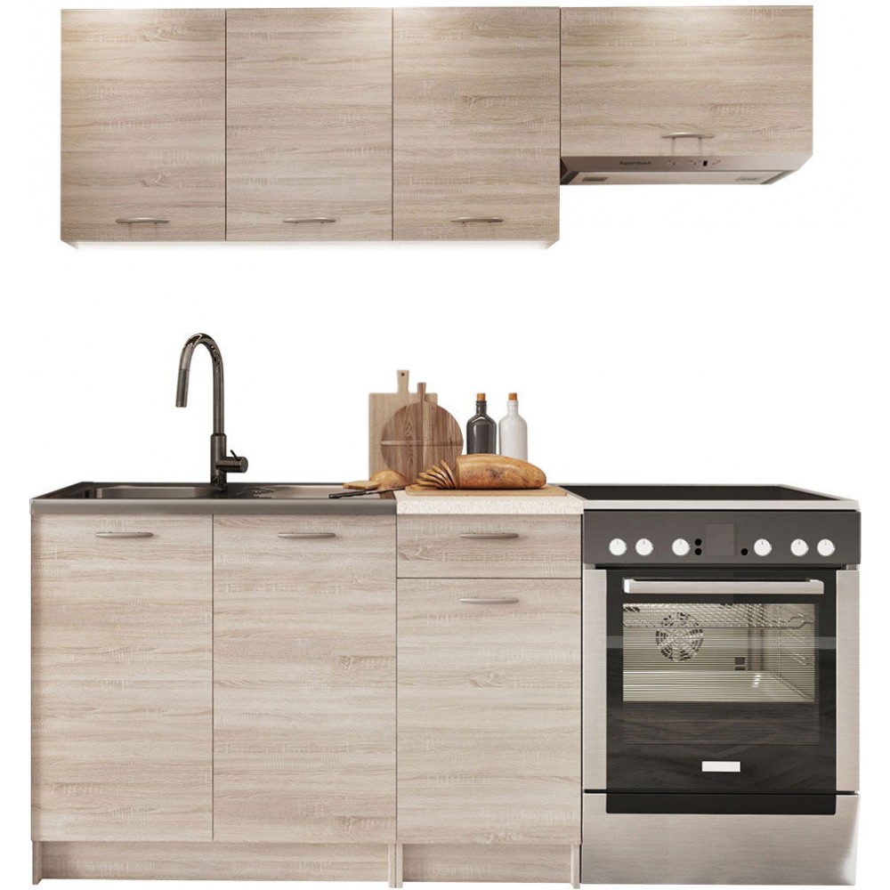 Σύνθεση κουζίνας Mela-Μήκος: 180 εκ.-Drus