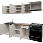 Σύνθεση κουζίνας Mela-Μήκος: 240 εκ.-Drus