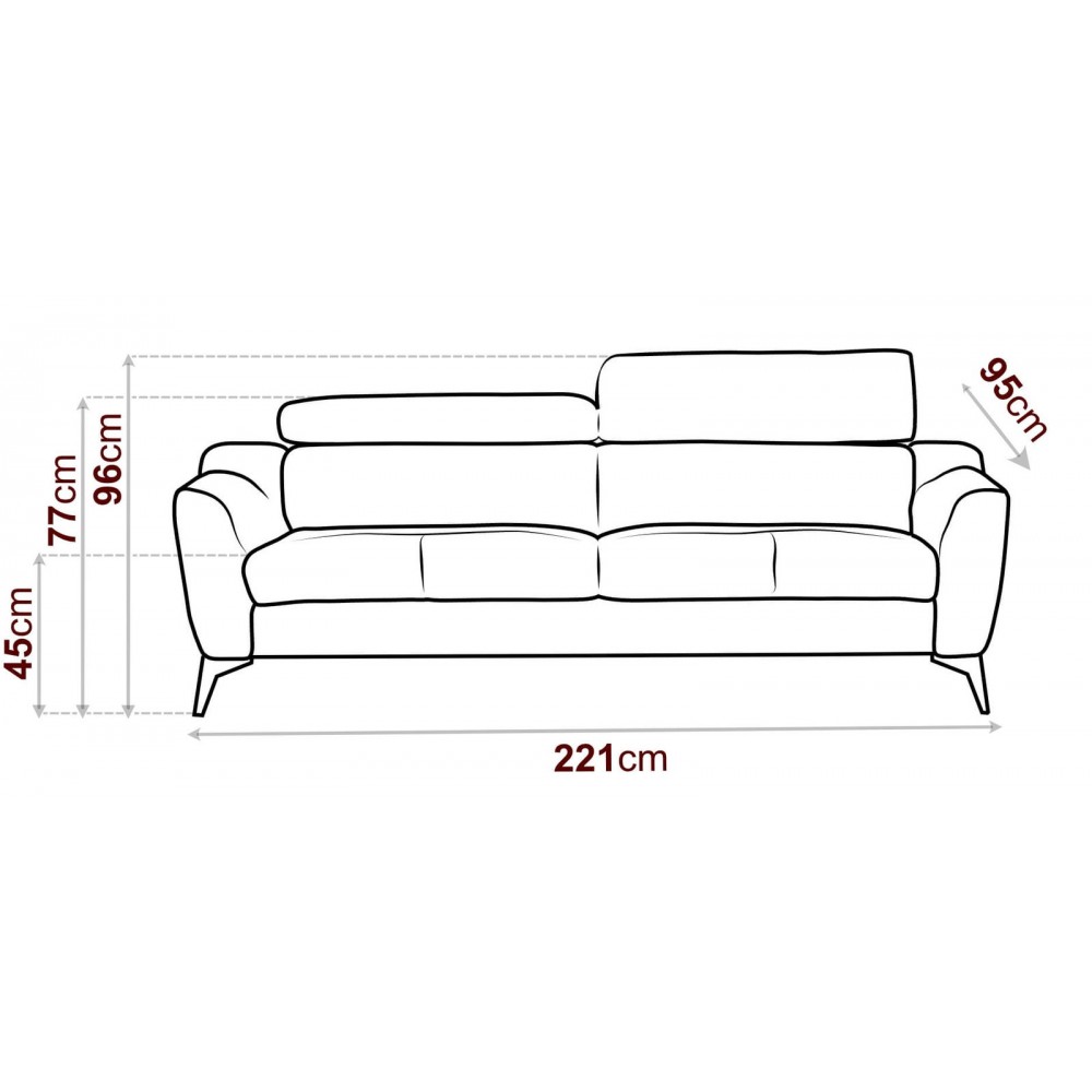 Καναπές Phaedra τριθέσιος