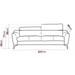 Καναπές Phaedra τριθέσιος