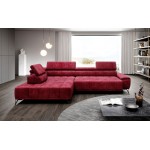 Γωνιακός καναπές Priscilla-Αριστερή-Kokkino