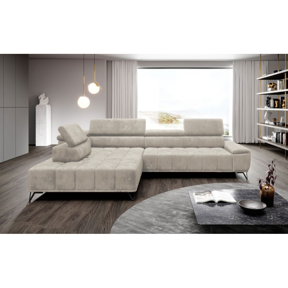 Γωνιακός καναπές Priscilla-Αριστερή-Leuko