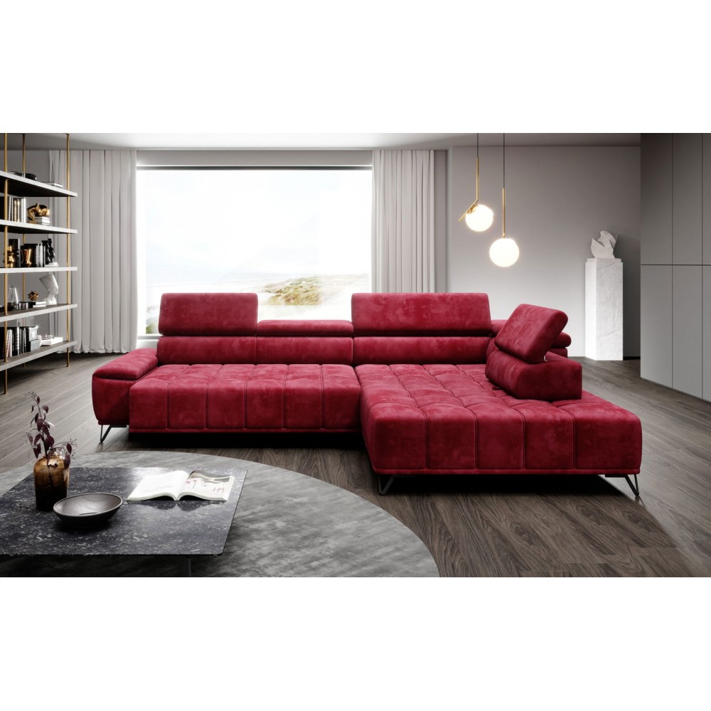 Γωνιακός καναπές Priscilla-Δεξιά-Kokkino