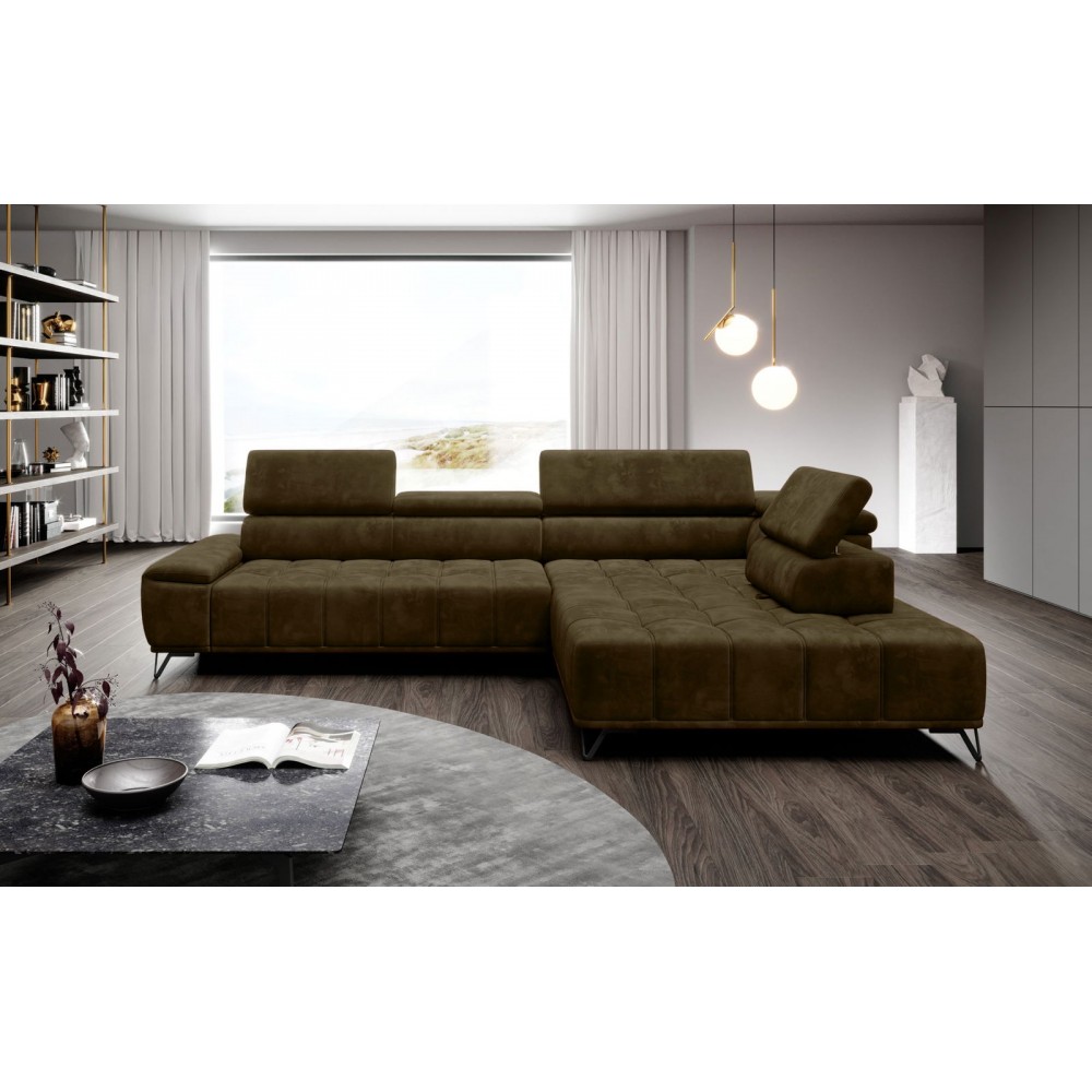 Γωνιακός καναπές Priscilla-Δεξιά-Chaki