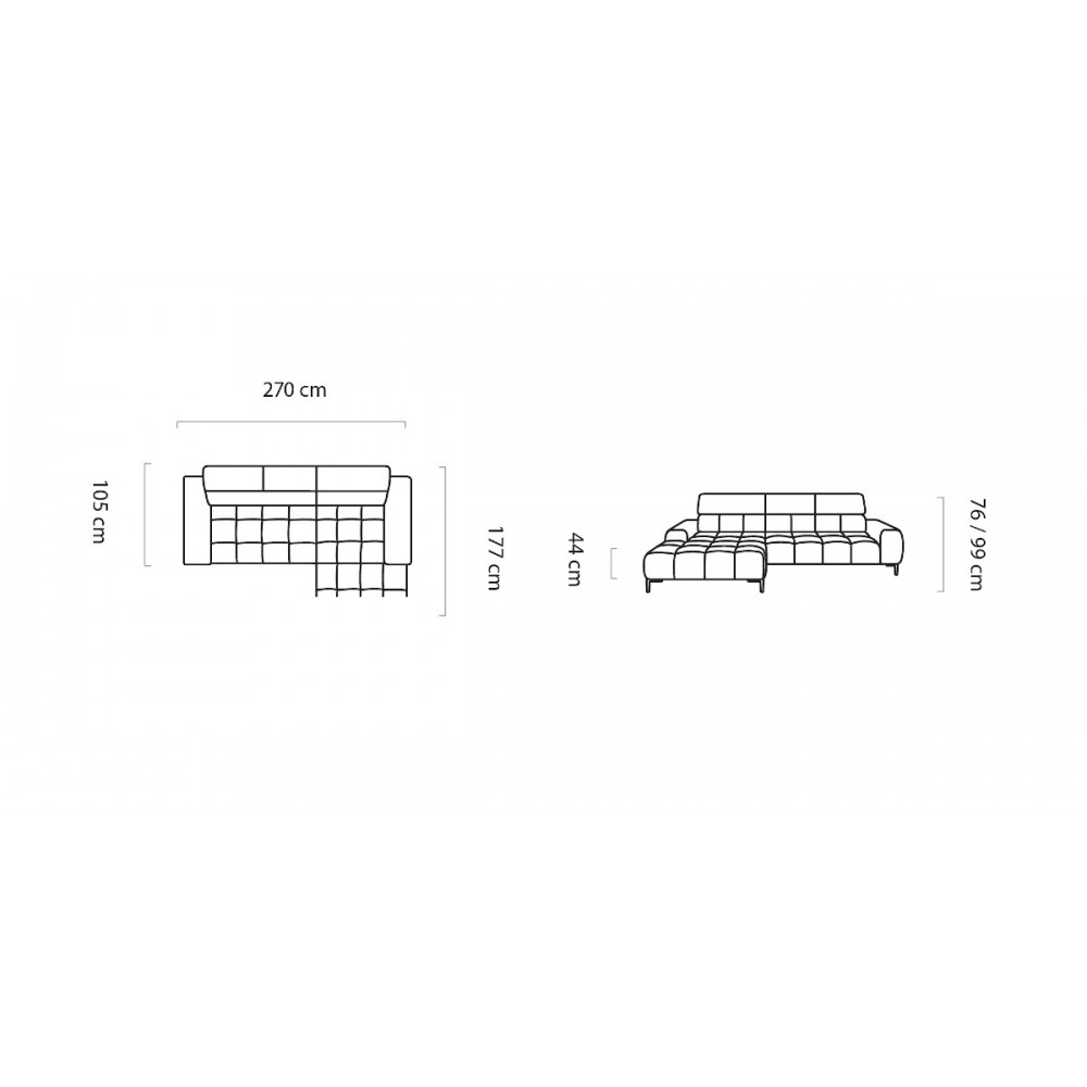 Γωνιακός καναπές Pallase mini-Αριστερή-Kitrino