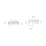 Γωνιακός καναπές Merlyn-Δεξιά-Portokali