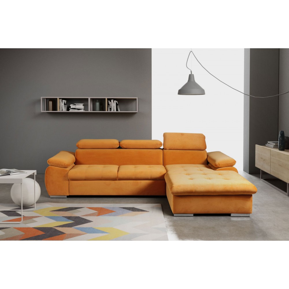 Γωνιακός καναπές Piemonte-Δεξιά-Portokali