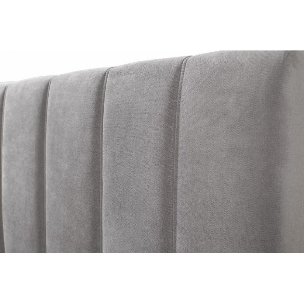 Επενδυμένο κρεβάτι Lingo-140 x 200-Gkri-Χωρίς μηχανισμό ανύψωσης