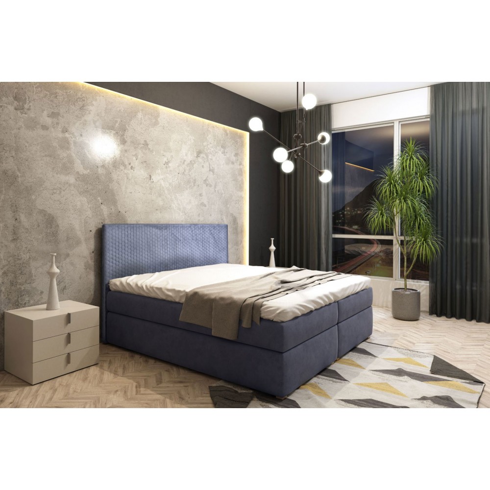 Επενδυμένο κρεβάτι Corneza με στρώμα-160 x 200