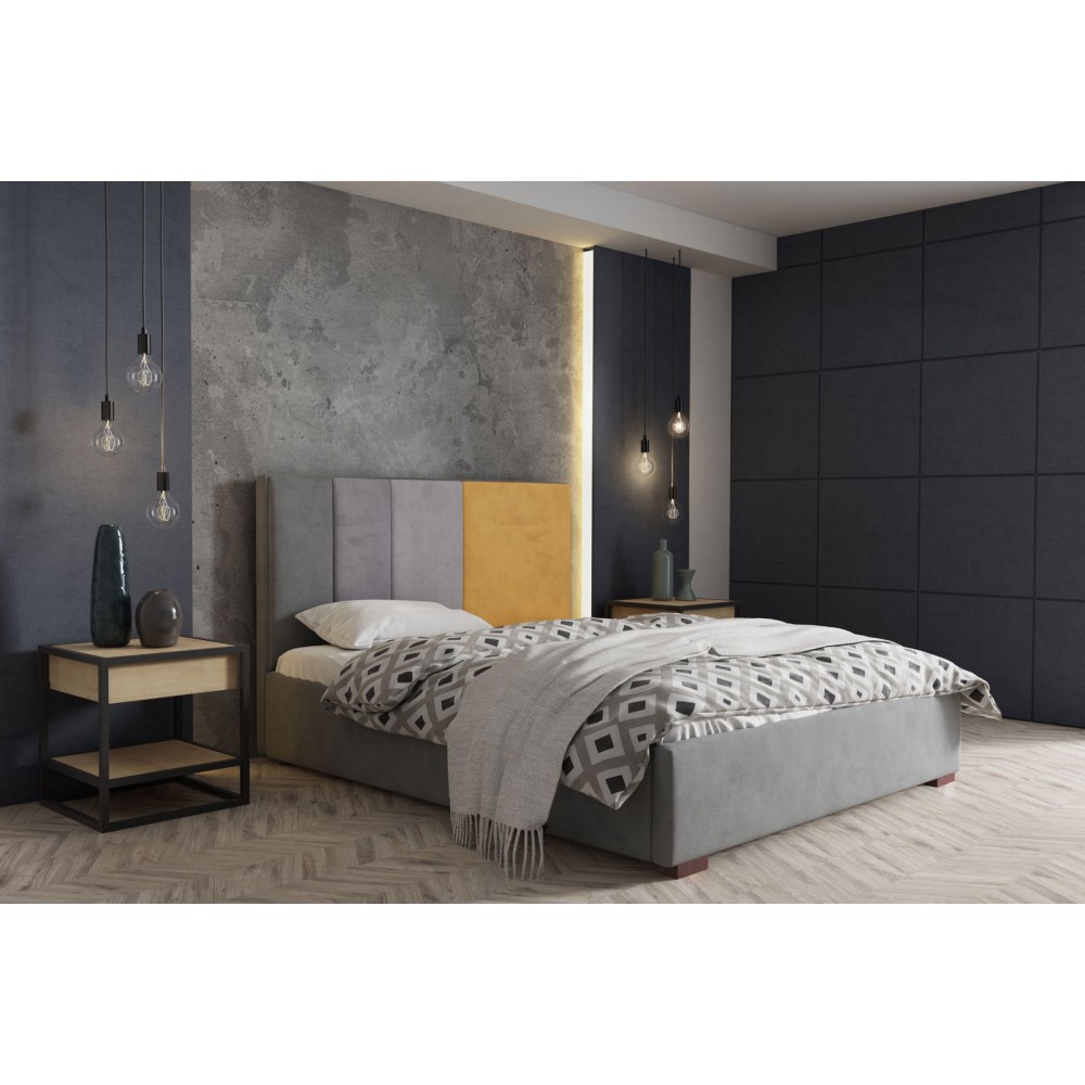 Επενδυμένο κρεβάτι Nasty-160 x 200-Χωρίς μηχανισμό ανύψωσης