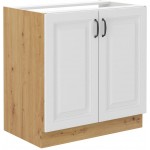 Επιδαπέδιο ντουλάπι νεροχύτη Yvette 80 ZL-Λευκό