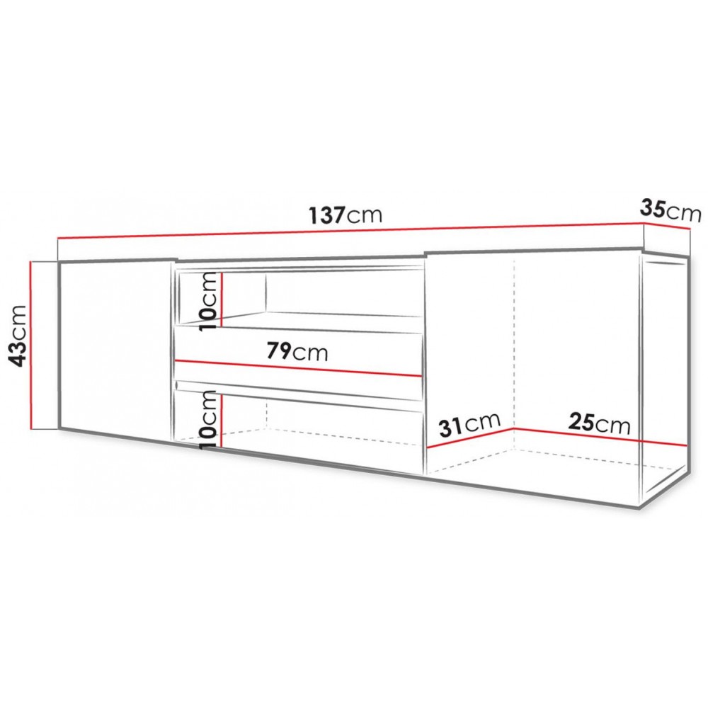 Έπιπλο τηλεόρασης Robust-Leuko
