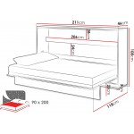 Κρεβάτι τοίχου Concept BC slash-90 x 200-Leuko