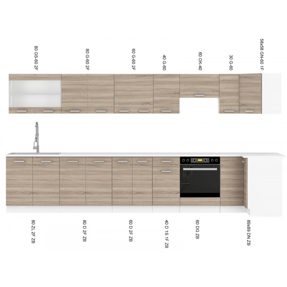 Σύνθεση κουζίνας Dawson 240x60