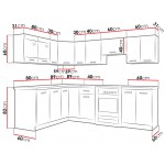 Σύνθεση κουζίνας Bianconero 240x60