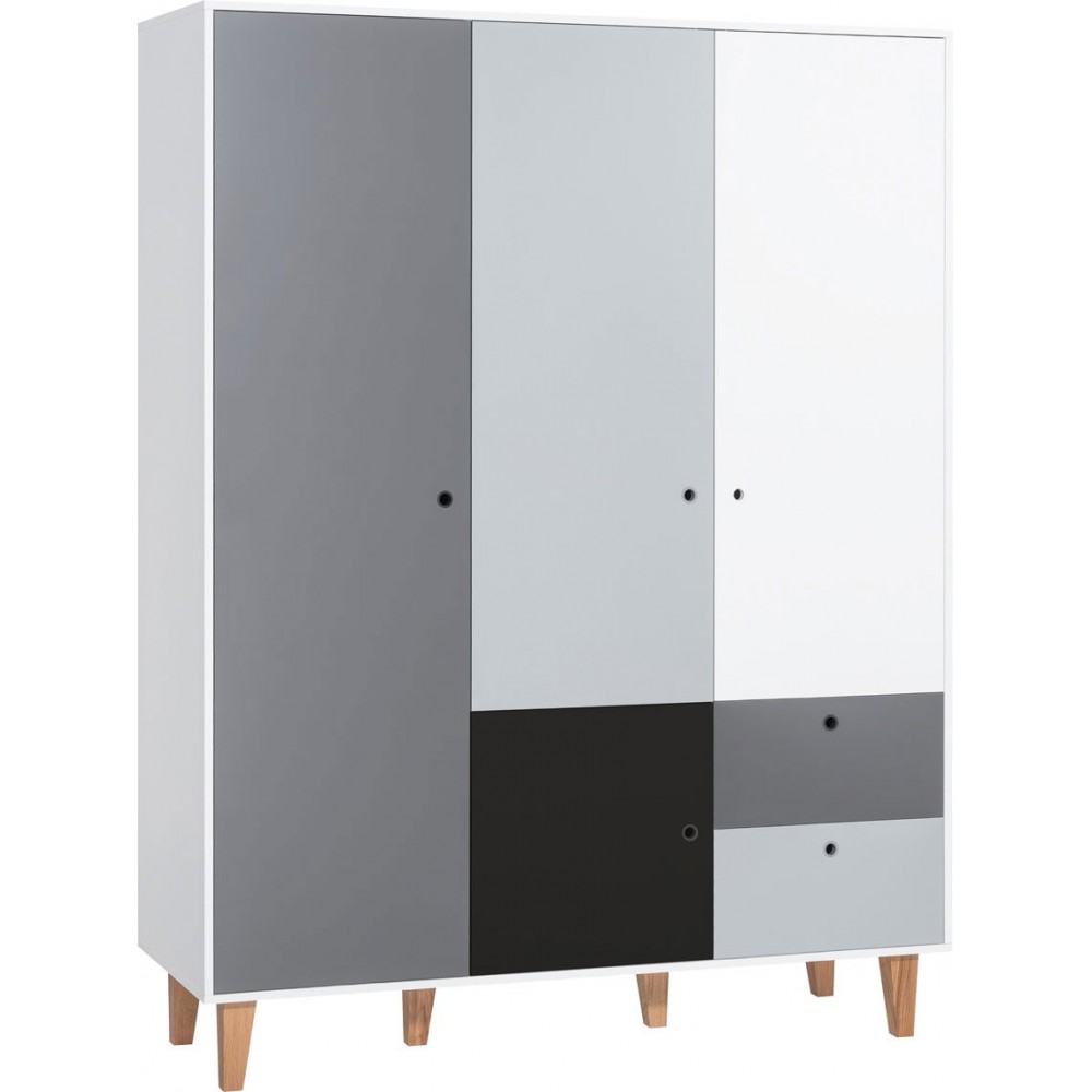 Τρίφυλλη ντουλάπα Concept-Mauro