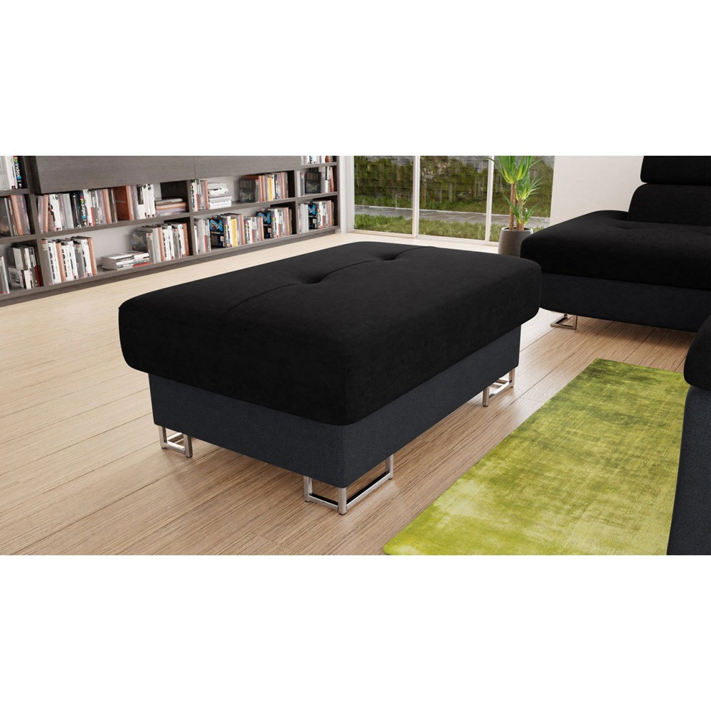 Πουφ Cotere-Gkri skouro - Mavro