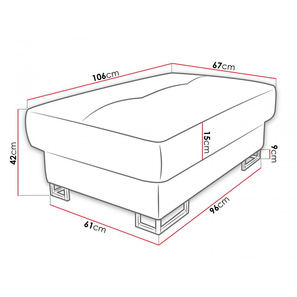 Πουφ Cotere-Kitrino