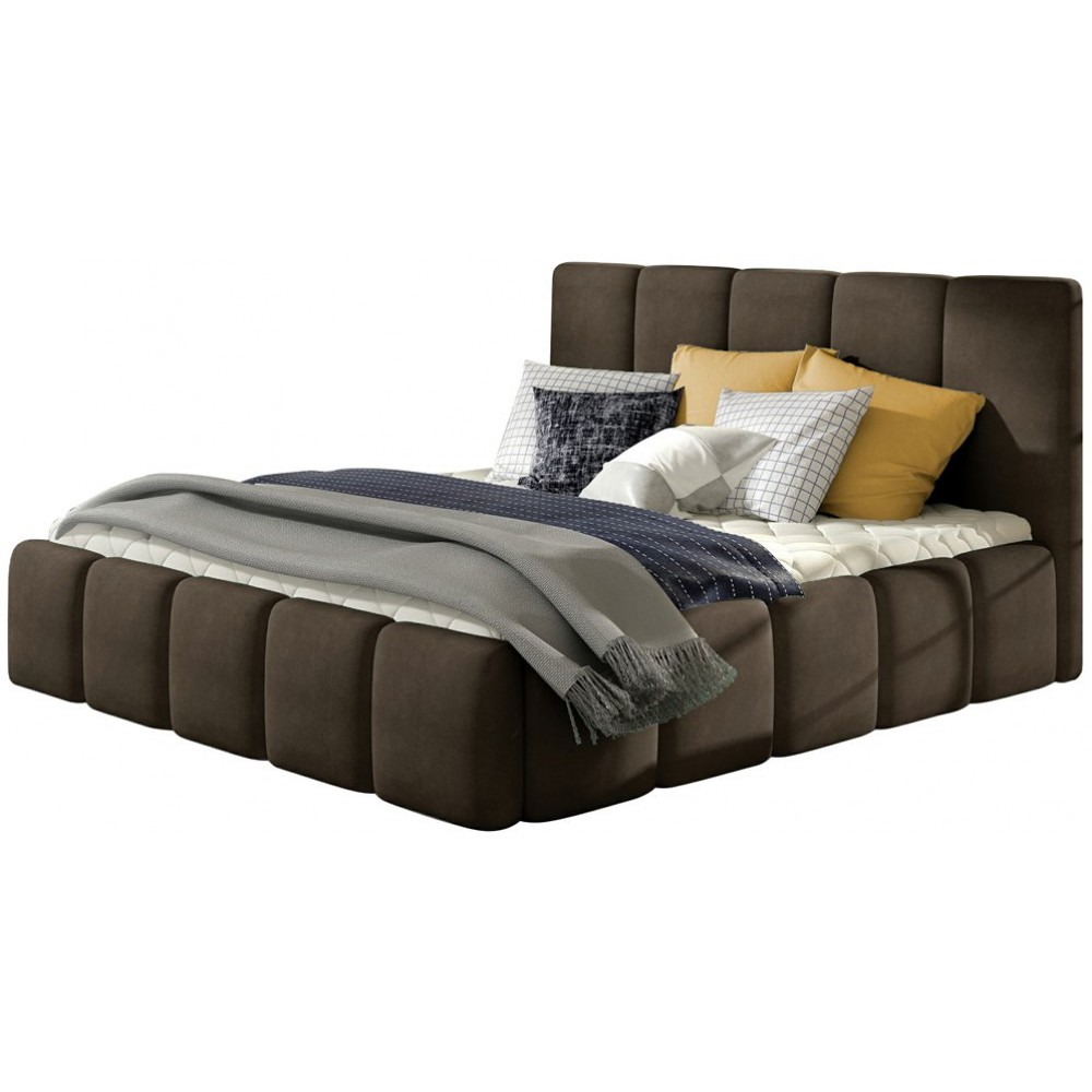 Κρεβάτι Edvi-180 x 200-Kafe-Με μηχανισμό ανύψωσης