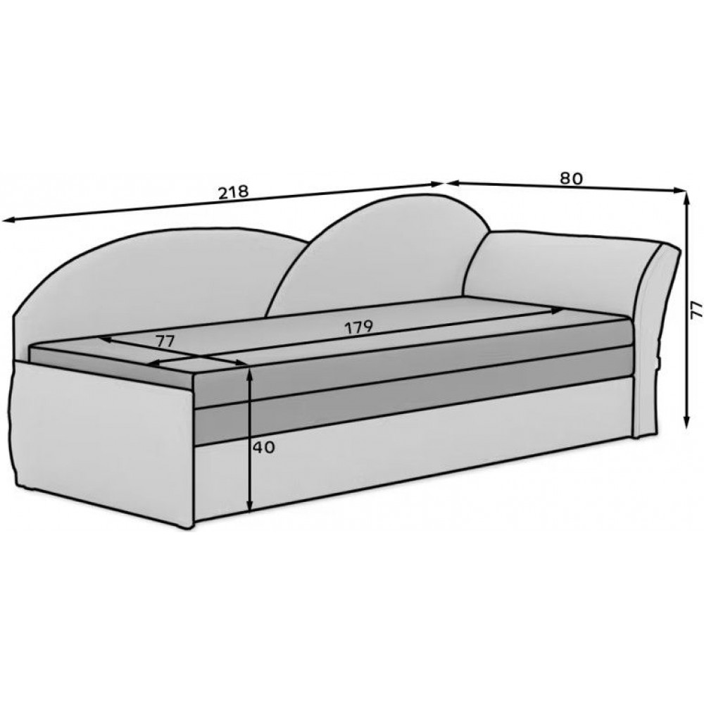 Καναπές - κρεβάτι Popcorn-Δεξιά-Mpez-kafe