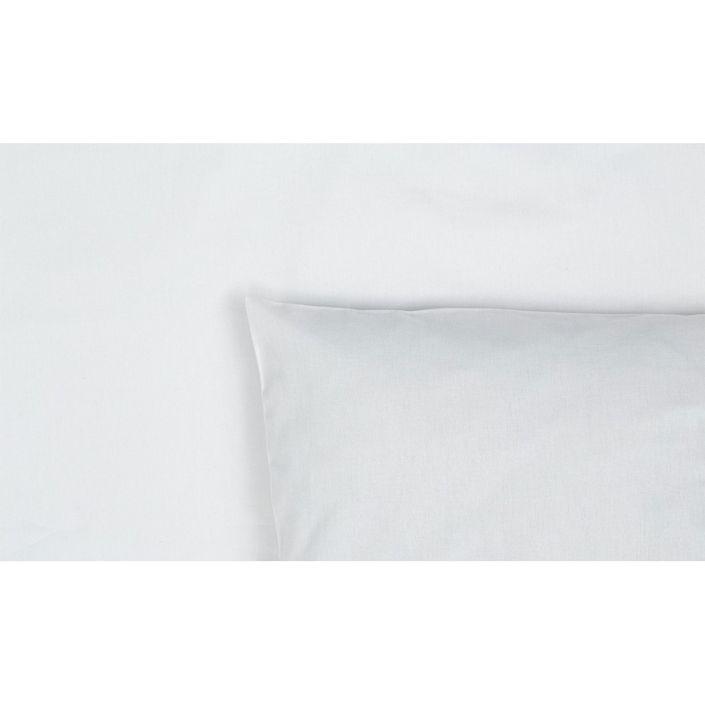 Σετ παπλωματοθήκη - μαξιλαροθήκη Uni-160 x 200 εκ.-Λευκό