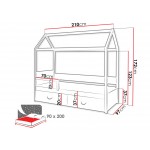 Κρεβάτι παιδικό Ofellia II-Leuko-Gkri