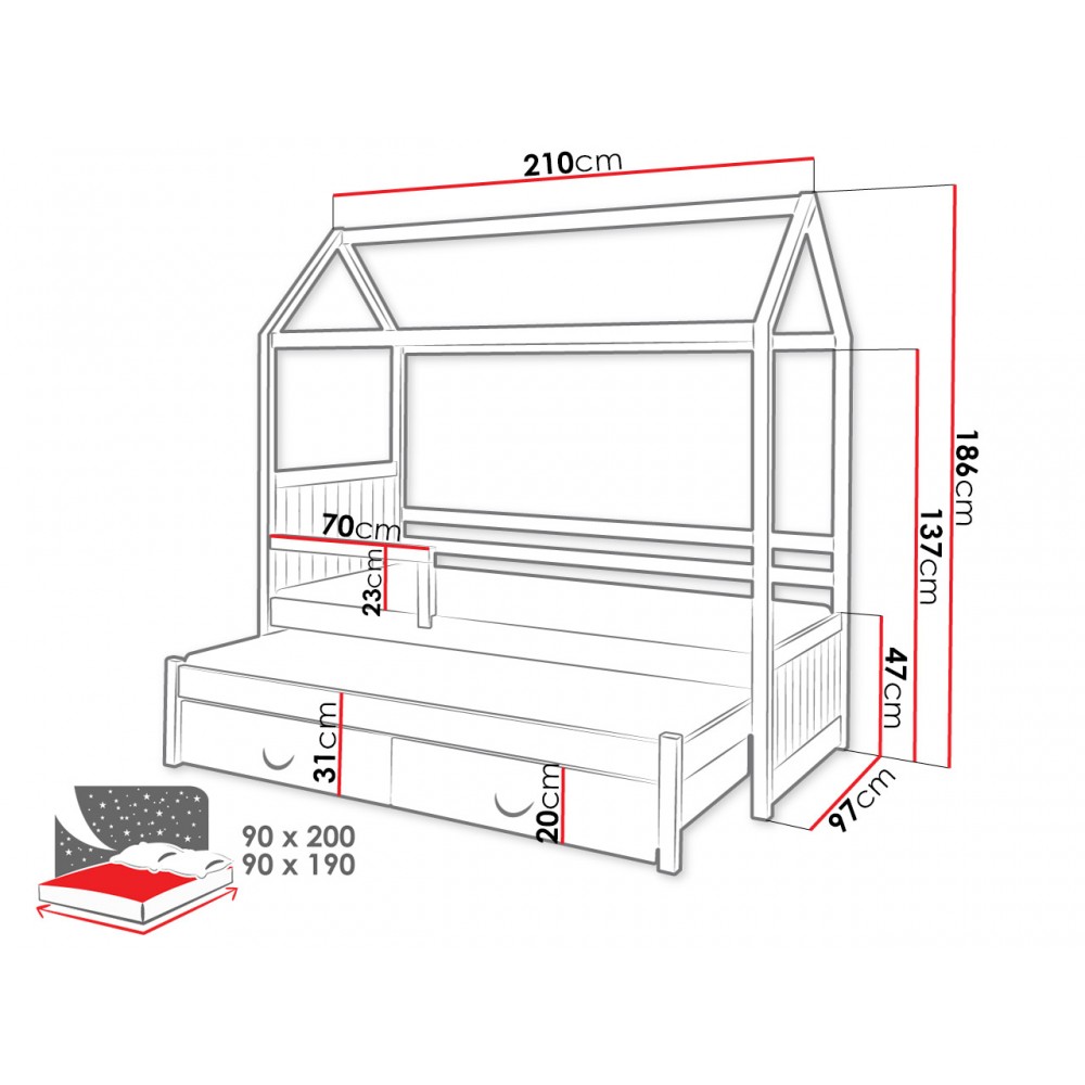 Κρεβάτι παιδικό Jonas II