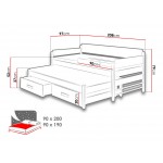 Κρεβάτι παιδικό Dois-Leuko - Gkri