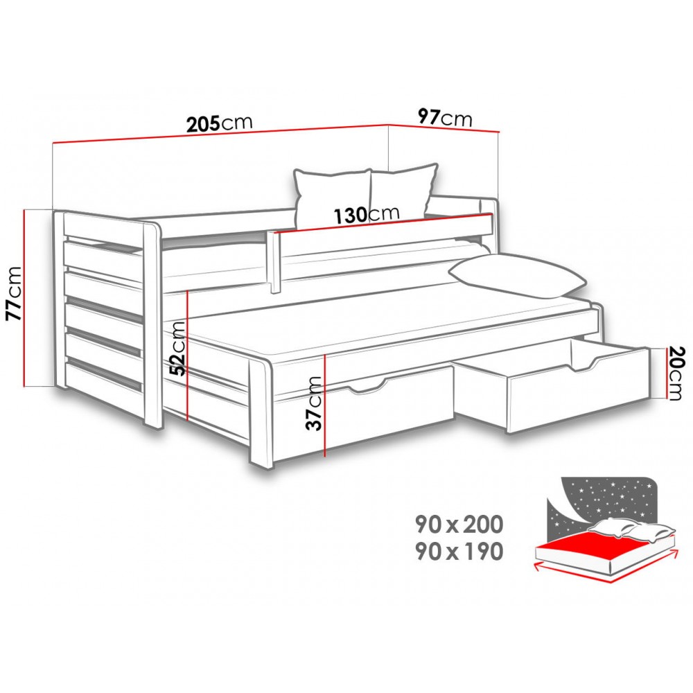 Κρεβάτι παιδικό Tomasz II-Anthraki