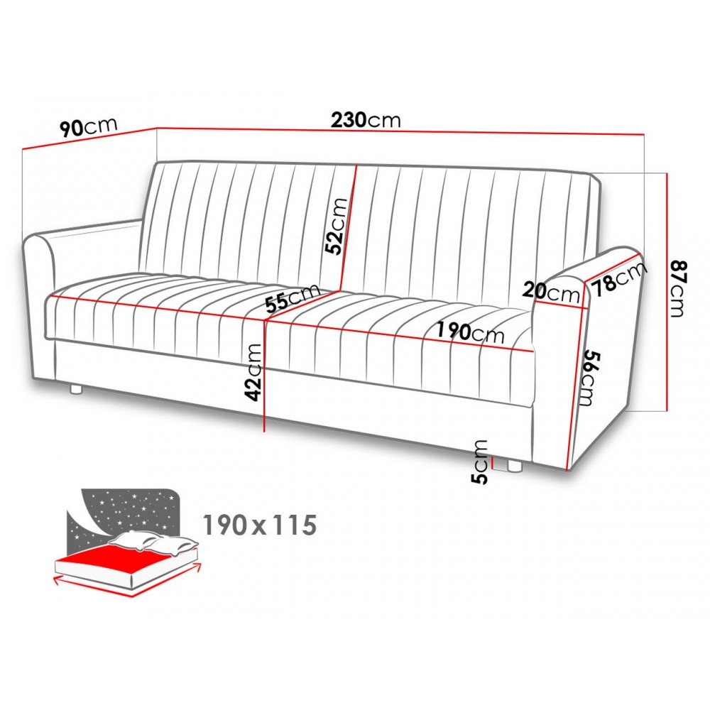 Καναπές - κρεβάτι Molly-Mple