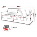 Καναπές - κρεβάτι Molly-Prasino