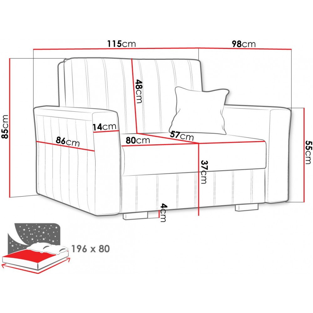 Πολυθρόνα κρεβάτι Viva Glam I-Gkri