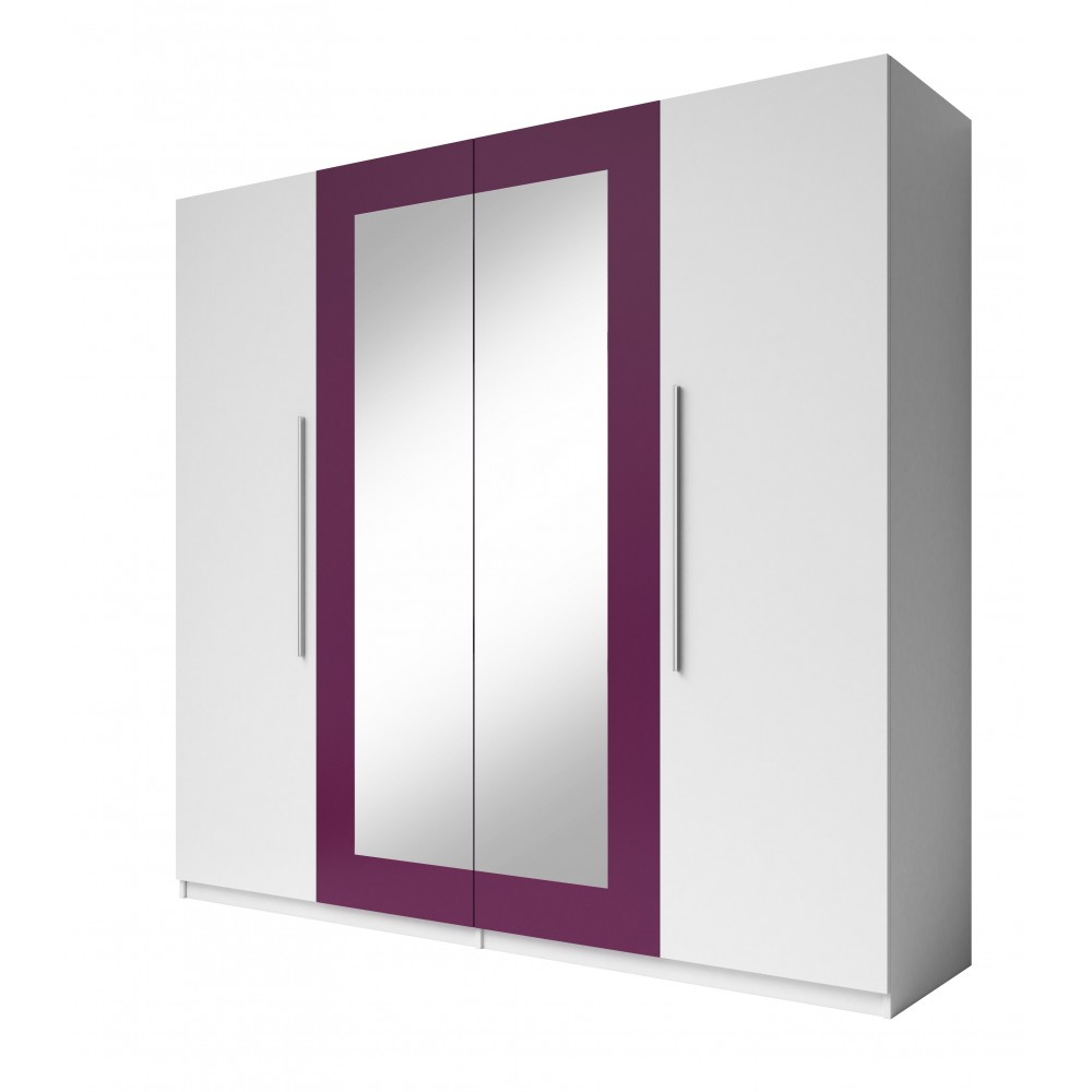 Ντουλάπα Veron-Λευκό/Φυσικό