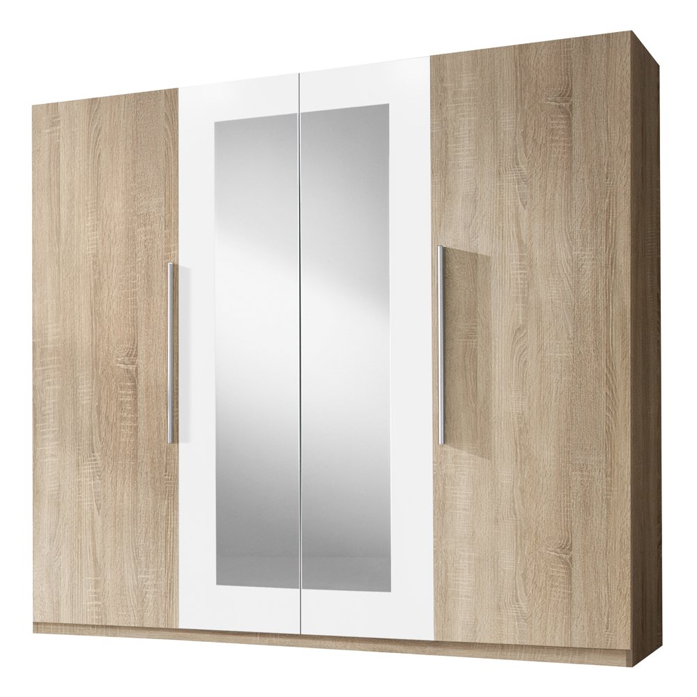 Ντουλάπα Veron-Λευκό/Φυσικό