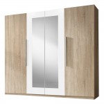 Ντουλάπα Veron-Λευκό/Φυσικό