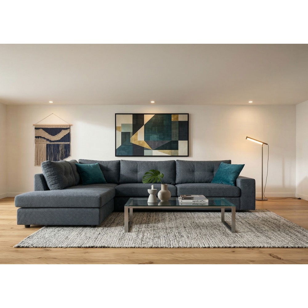 Γωνιακός καναπές Hanson-Gkri-Skouro-Αριστερή