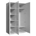 Ντουλάπα Raj 3 τρίφυλλη-Leuko